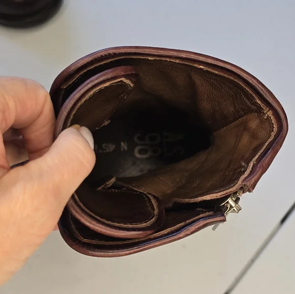 A.S.98 Leather Traver Military Boots Burgundy Women's 7.5-8 Euro 38 - Picture 11 of 12